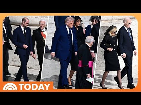 Trump, Biden and other dignitaries attend Pope Francis' funeral