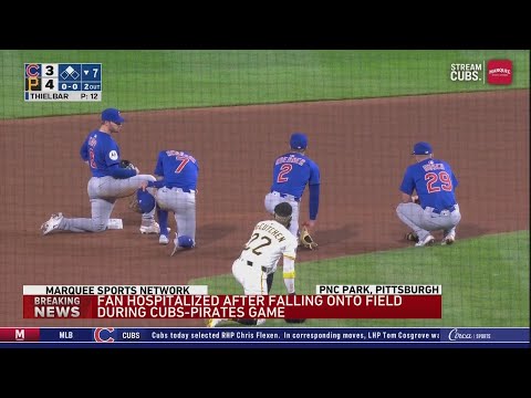 Fan falls from 21-foot Clemente Wall at PNC Park in Pittsburgh during Cubs-Pirates game