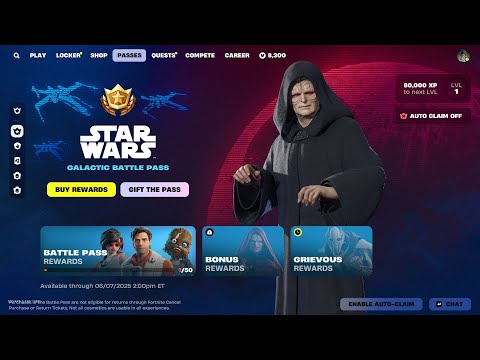 FULL Star Wars Fortnite Battle Pass..!! (Chapter 6 Season 3)