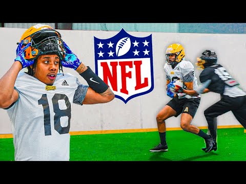 I MADE THE CRAZIEST CATCH IN PRO FOOTBALL PRACTICE!!!