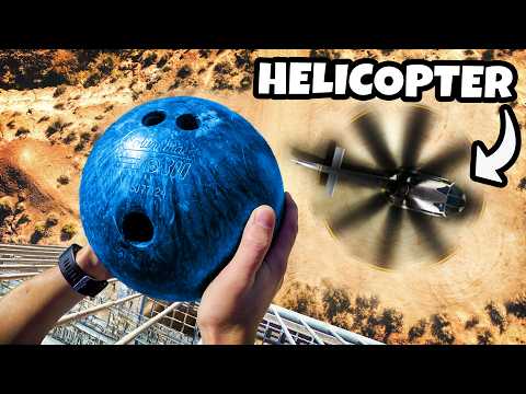 Bowling Ball Vs 700kmh Helicopter Blades! Who Wins