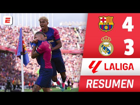 BARCELONA SENTENCIA LA LIGA al GANAR EL CLÁSICO 4-3 vs REAL MADRID. HAT TRICK DE MBAPPÉ | RESUMEN