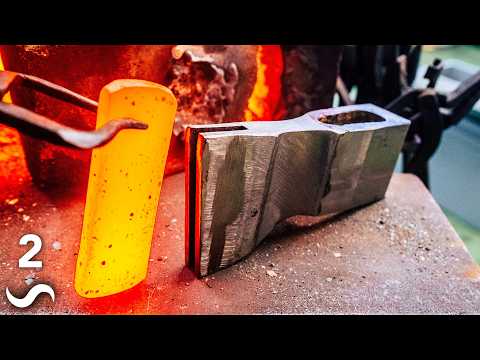 Titanium Damascus Axe - Part 2