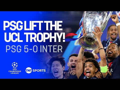 CELEBRATIONS! PSG lift the 2025 UEFA Champions League after beating Inter 🏆 #UCL