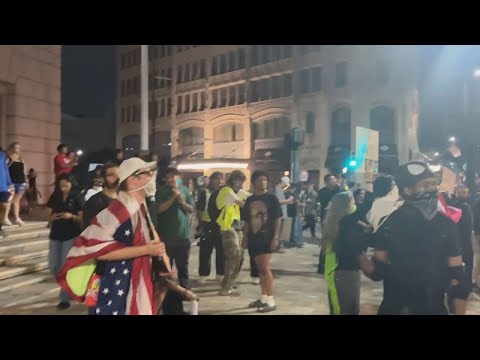 Protestors take over streets of Downtown San Antonio, speak out against ICE operations