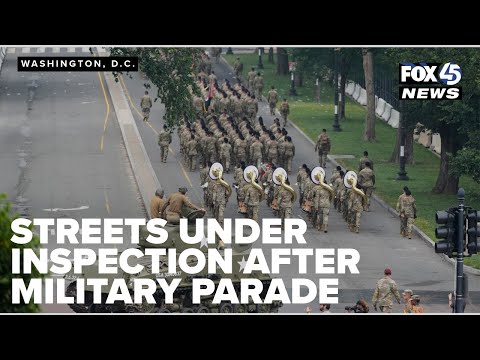 Engineers inspect damage after Army parade tanks rolled through DC