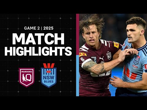 2025 State of Origin | Match Highlights | Maroons v Blues | Game 2