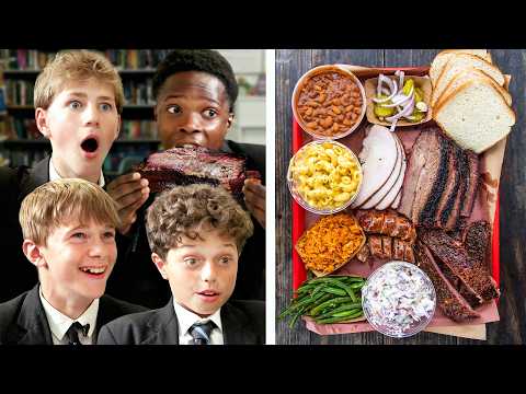 British Highschoolers try Texas BBQ!