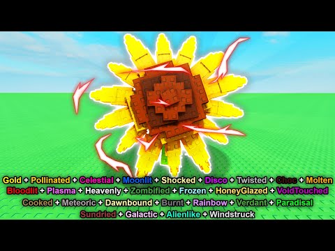 I Grew EVERY MUTATION On SUNFLOWER In Roblox Grow A Garden...