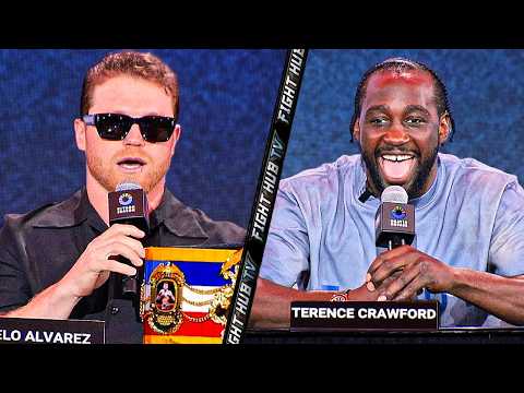 Canelo vs Terence Crawford Heated Press Conference & Face Off Video from New York