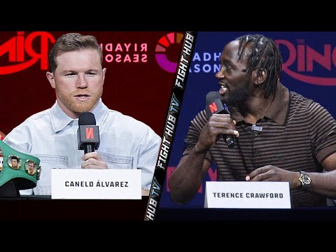 HEATED - Canelo Alvarez vs Terence Crawford FULL Press Conference & Face Off Video