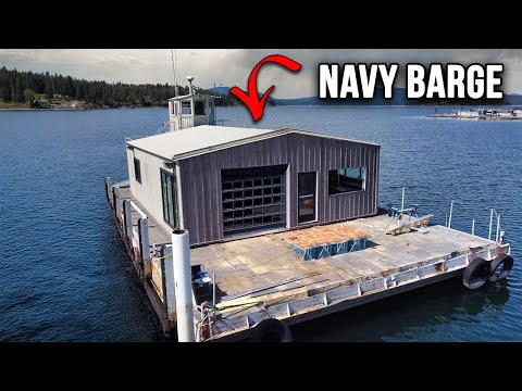 Painting Our Declassified Navy Barge (Ultimate Houseboat Build)