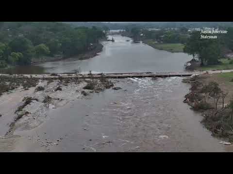 Camp Mystic and Texas flooding raw, drone footage from the Guadalupe to the San Gabriel River