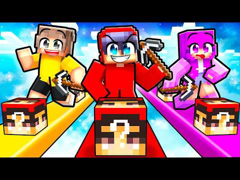 Playing a CASH LUCKY BLOCK RACE in Minecraft