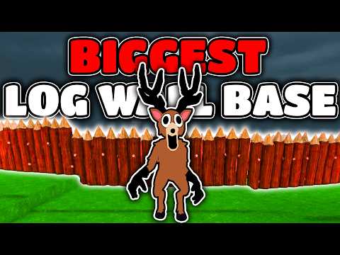 I Built the BIGGEST LOG WALL BASE in 99 Nights in the Forest!
