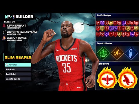 NBA 2K26 6'11 KEVIN DURANT BUILD w/ NO WEAKNESSES - DEMIGOD POWER FORWARD BUILD
