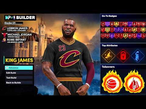 NBA 2K26 LEBRON JAMES BUILD w/ NO WEAKNESSES - DEMIGOD SMALL FORWARD BUILD