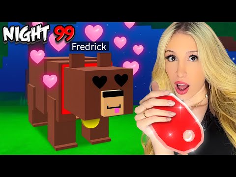 SURVIVNG 99 NIGHTS with a PET BEAR in 99 NIGHTS IN THE FOREST... *NEW TAMING UPDATE*