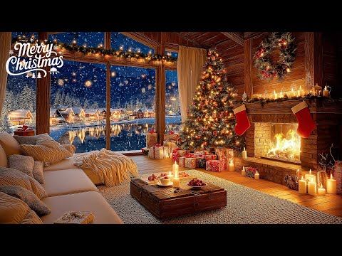 Soothing Christmas Ambience 🌲Instrumental Christmas Music With Fireplace🔥 Relaxing Christmas Music